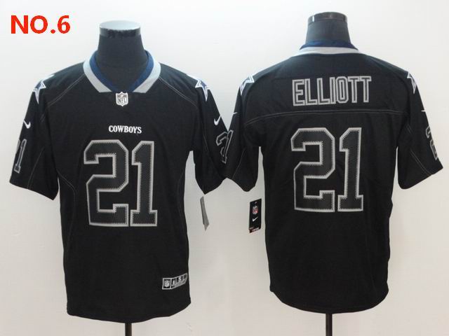 Men's Dallas Cowboys #21 Ezekiel Elliott Jerseys NO.6;